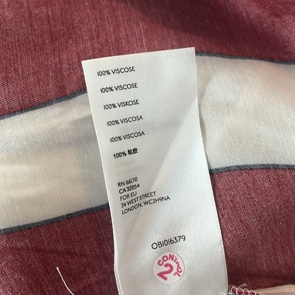 Anthropologie Maeve Maria Balloon Sleeve Striped Satin Top NWT Size 4 - Picture 9 of 9